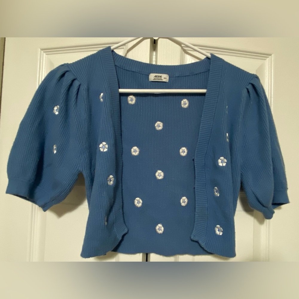 Floral Ardene Cropped Cardigan
